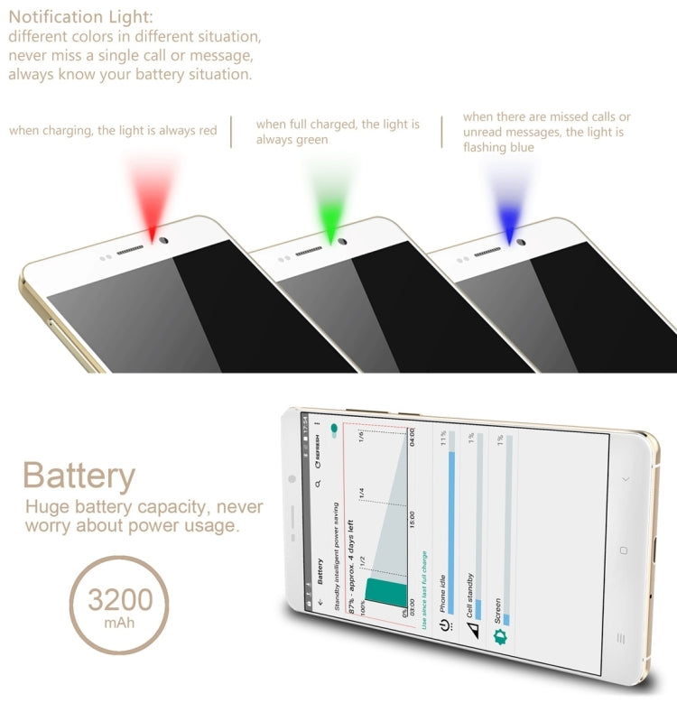 VKworld Discovery S2 16GB, Network: 4G, Naked-eye 3D, 5.5 inch Android 5.1 MTK6735a Quad Core 1.5GHz, RAM:2GB, Dual SIM, OTG(Gold)