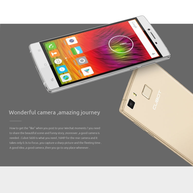 CUBOT S600, 2GB+16GB, 5.0 inch Android 5.1 MT6735A Quad-core 1.3GHz, Network: 4G(Black)