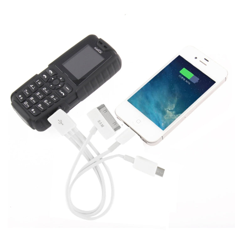 Xiaocai X6 Phone, Network: 2G, 5000mAh Power Bank, IP67 Waterproof Dustproof Shockproof, Radio Flashlight, Dual SIM(Black)
