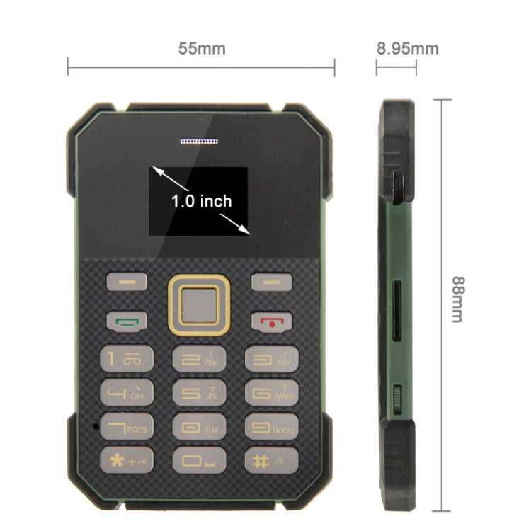SOYES S1 Card Mobile Phone, 5.8mm Ultra Thin Mini, Low Radiation Bluetooth FM Radio, Network: 2G