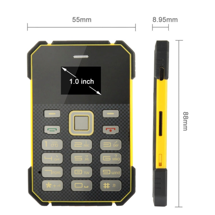 SOYES S1 Card Mobile Phone, 5.8mm Ultra Thin Mini, Low Radiation Bluetooth FM Radio, Network: 2G