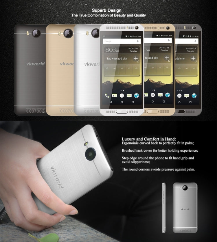VKworld VK800X, 1GB+8GB, 5.0 inch Android 5.1 MTK6580 Quad Core up to 1.3GHz, Network: 3G