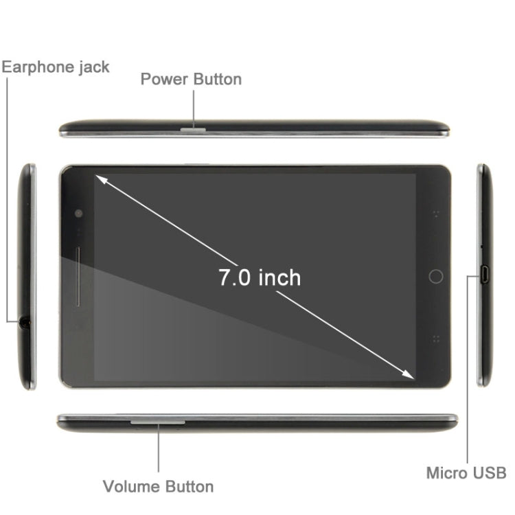Ulefone U69 / U7 16GB, Network: 3G, 7.0 inch Ultra Slim Phablet, MTK6592 1.7GHz Octa Core, RAM: 2GB