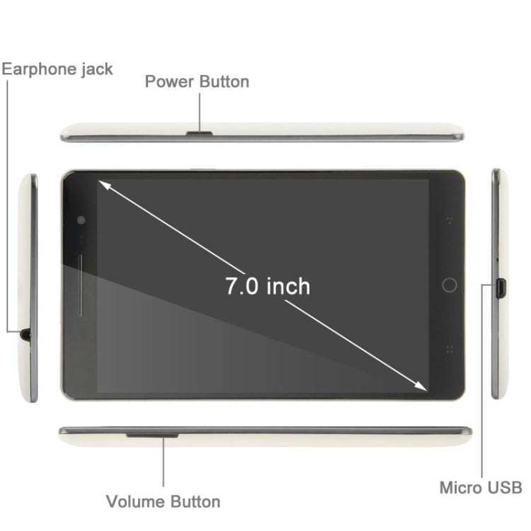 Ulefone U69 / U7 16GB, Network: 3G, 7.0 inch Ultra Slim Phablet, MTK6592 1.7GHz Octa Core, RAM: 2GB
