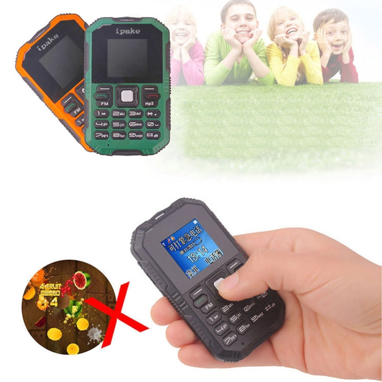 IPake Q8 GSM Card Phone, Ultrathin Rugged Mini Dustproof & Shockproof, Bluetooth, Neteork: 2G(Black)