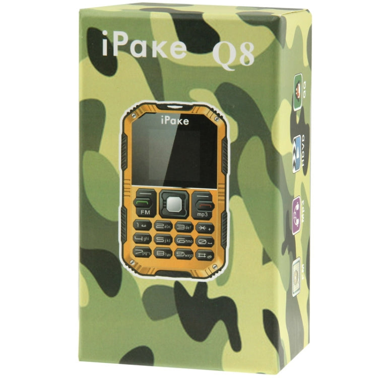 IPake Q8 GSM Card Phone, Ultrathin Rugged Mini Dustproof & Shockproof, Bluetooth, Neteork: 2G(Black)