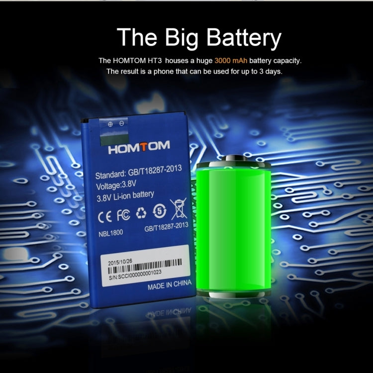 [HK Warehouse] HOMTOM HT3, 1GB+8GB, 5 inch Android 5.1 MTK6580A Quad Core up to 1.3GHz, Network: 3G