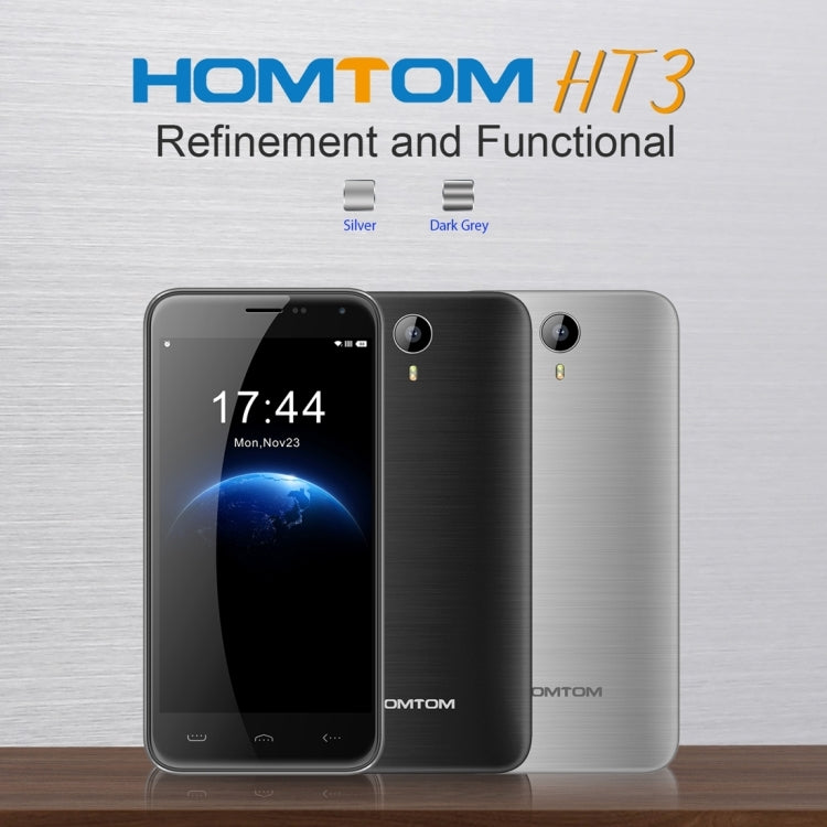 [HK Warehouse] HOMTOM HT3, 1GB+8GB, 5 inch Android 5.1 MTK6580A Quad Core up to 1.3GHz, Network: 3G