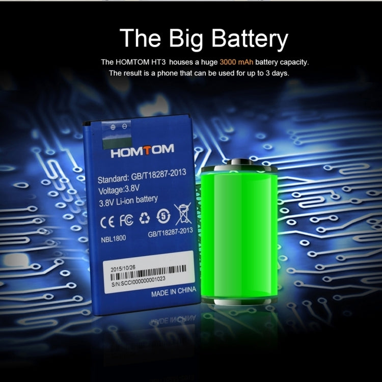 [HK Warehouse] HOMTOM HT3, 1GB+8GB, 5 inch Android 5.1 MTK6580A Quad Core up to 1.3GHz, Network: 3G