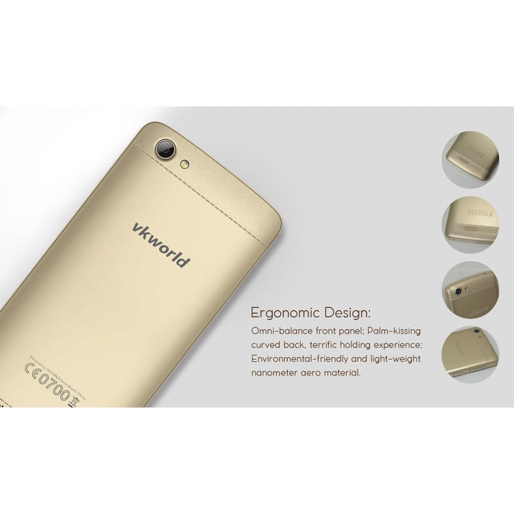 VKworld VK700 Max  8GB, Network: 3G, 5.0 inch Android 5.1 MTK6580A Quad Core 1.3GHz, RAM: 1GB,