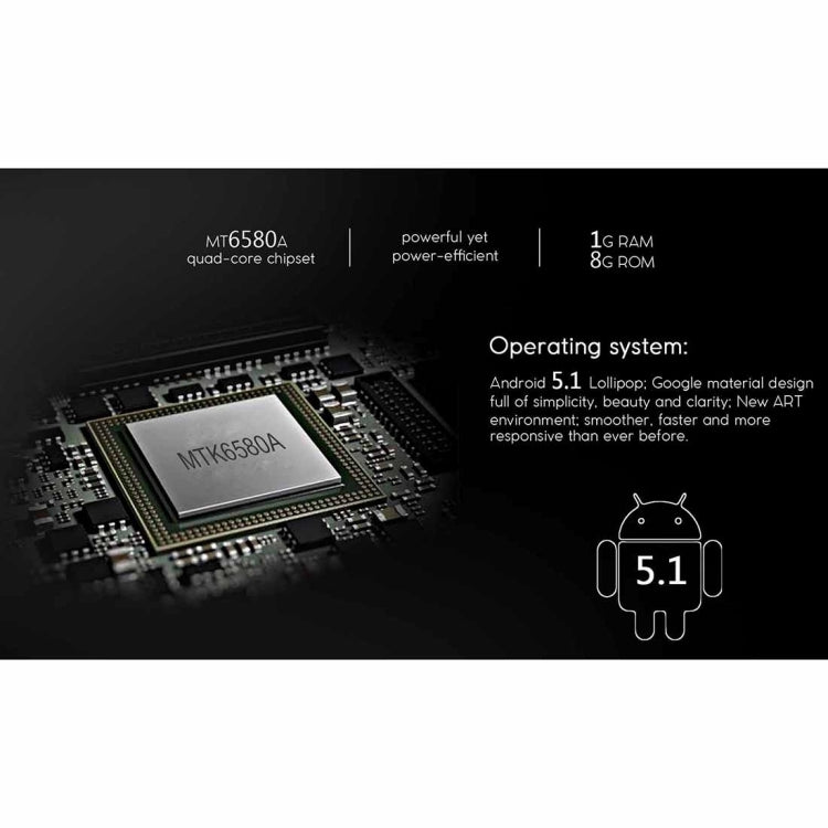 VKworld VK700 Max  8GB, Network: 3G, 5.0 inch Android 5.1 MTK6580A Quad Core 1.3GHz, RAM: 1GB,
