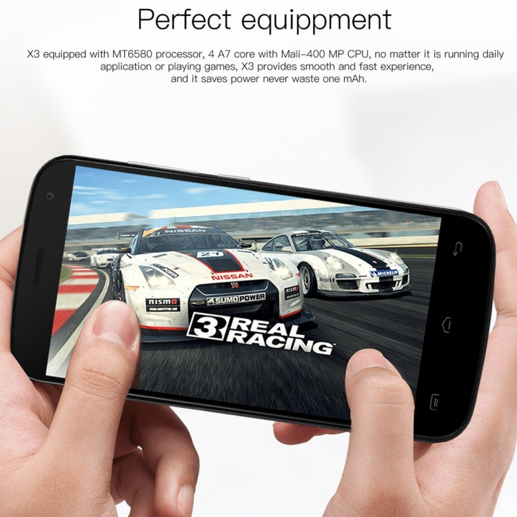 [HK Warehouse] DOOGEE X3, 1GB+8GB, Thin and light, 4.5 inch Android 5.1 MT6580 Quad Core, Network: 3G