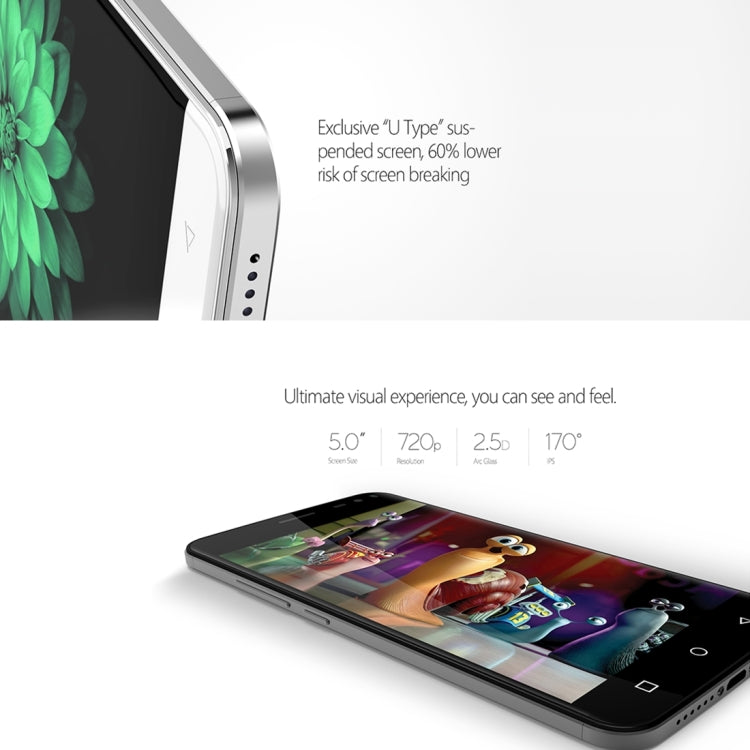 Bluboo Xfire 2, 1GB+8GB, 5 inch Android 5.1 MTK6580 Quad Core 1.2GHz, Network: 3G