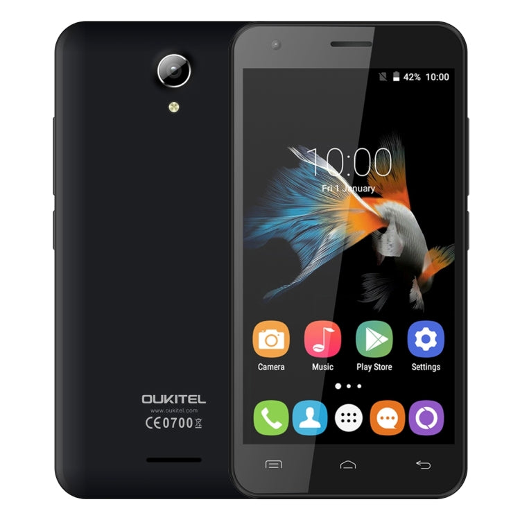[HK Warehouse] OUKITEL C2 Smartphone 8GB, Network: 3G, 4.5 inch Android 5.1 MT6580M Quad Core 1.3GHZ, RAM: 1GB, Dual SIM, OTA, GPS, FM