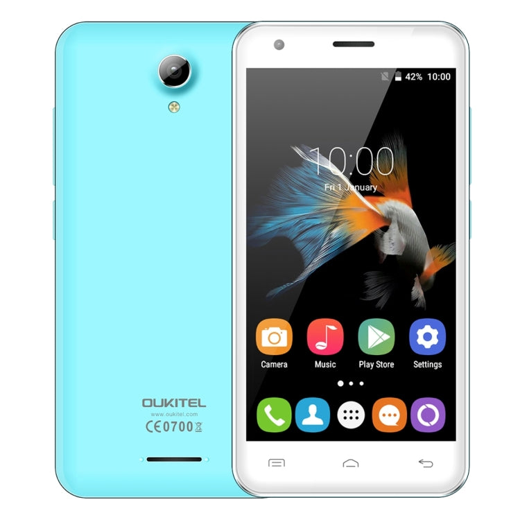 [HK Warehouse] OUKITEL C2 Smartphone 8GB, Network: 3G, 4.5 inch Android 5.1 MT6580M Quad Core 1.3GHZ, RAM: 1GB, Dual SIM, OTA, GPS, FM