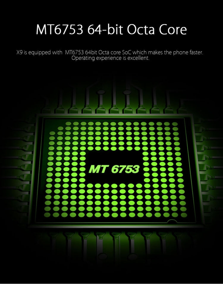 BLUBOO X9, 3GB+16GB, 5.0 inch Android 5.1 MTK6753W Octa Core up to 1.3GHz, Network: 4G