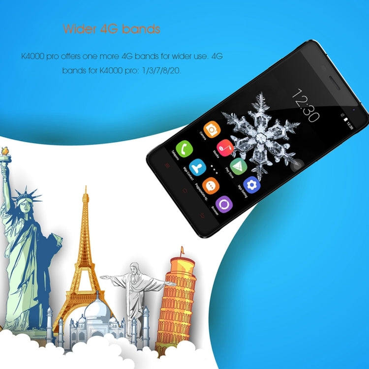 [HK Warehouse] OUKITEL K4000 Pro Smartphone 16GB, 5.0 inch Android 5.1 MTK6735P Quad Core 1.0GHZ, RAM: 2GB, Network: 4G, OTG, OTA, GPS, FM