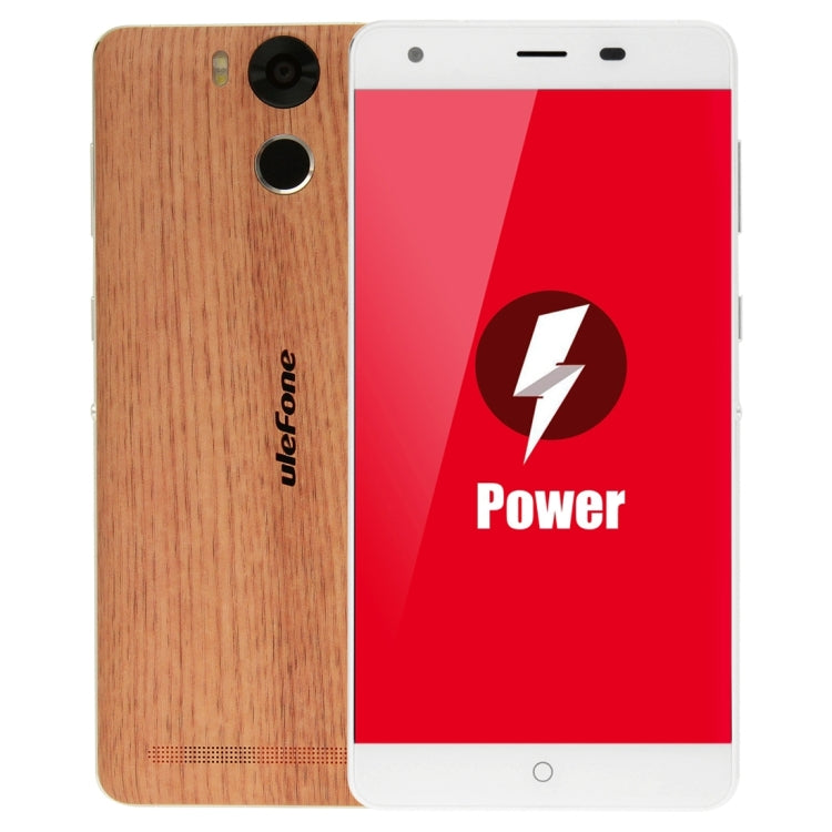 [HK Warehouse] Ulefone Power 16GB, Network: 4G, 5.5 inch Android 6.0 MTK6753 64-Bit Octa-core 1.3GHz, RAM: 3GB, 6050mAh Battery (Wooden)