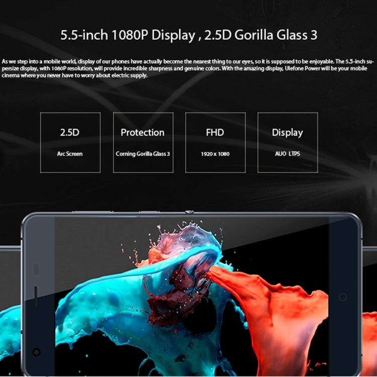[HK Warehouse] Ulefone Power 16GB, Network: 4G, 5.5 inch Android 6.0 MTK6753 64-Bit Octa-core 1.3GHz, RAM: 3GB, 6050mAh Battery (Wooden)