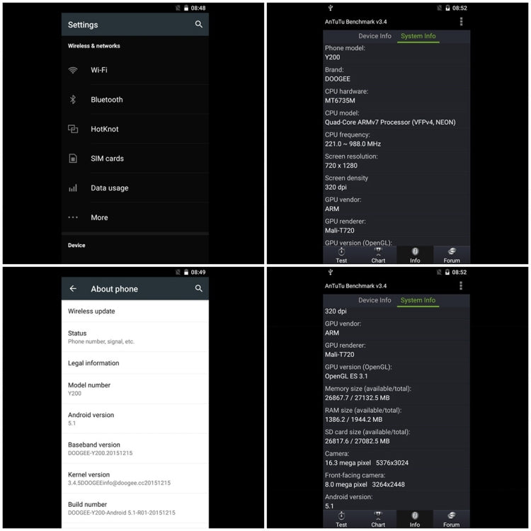 DOOGEE Y200, 2GB+32GB, 5.5 inch Android 5.1 MT6735 64-Bit Quad core, Hotknot OTA, Network: 4G
