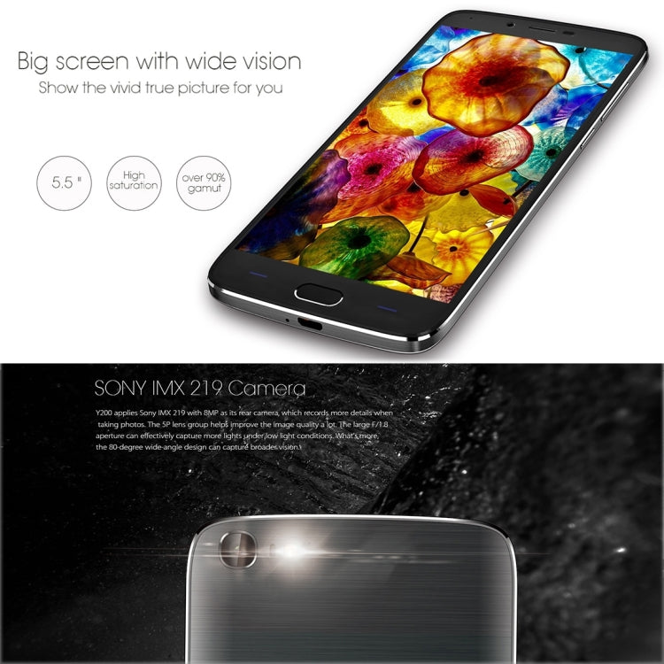 DOOGEE Y200, 2GB+32GB, 5.5 inch Android 5.1 MT6735 64-Bit Quad core, Hotknot OTA, Network: 4G