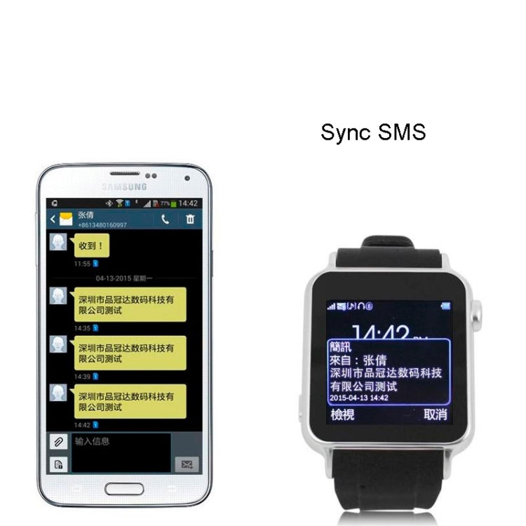 ZGPAX S69 GSM Smart Watch Phone, Pedometer / Sleep Traker / Anti-Lost / Bluetooth / 2.0M Camera, Network: 2G(Silver)
