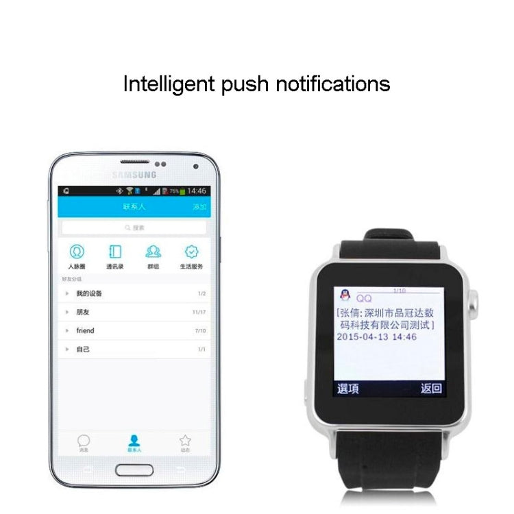 ZGPAX S69 GSM Smart Watch Phone, Pedometer / Sleep Traker / Anti-Lost / Bluetooth / 2.0M Camera, Network: 2G(Silver)