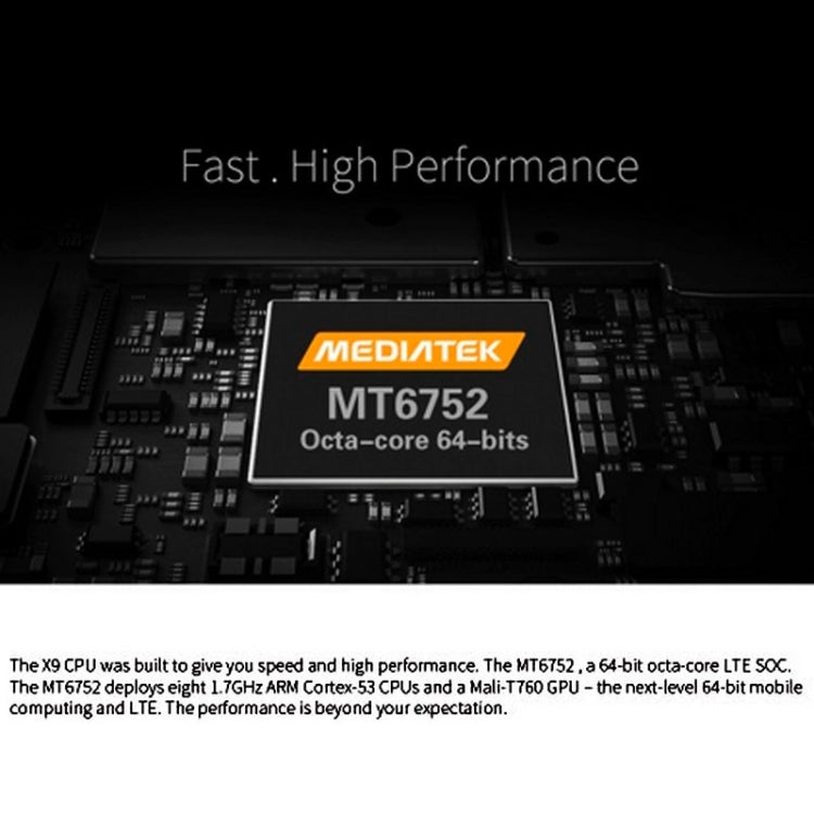 Iocean X9, 3GB+16GB, 5.0 inch Android 4.4, MT6752 Octa core 1.7GHz, OTG, Dual Band Wifi, GPS, Network: 4G(Black)