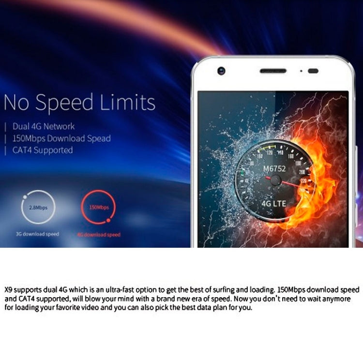 Iocean X9, 3GB+16GB, 5.0 inch Android 4.4, MT6752 Octa core 1.7GHz, OTG, Dual Band Wifi, GPS, Network: 4G(Black)