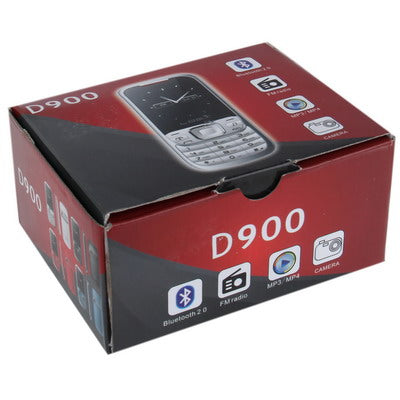 D900 Dual Band GSM Mobile Phone, Bluetooth FM, Dual SIM, Network: 2G