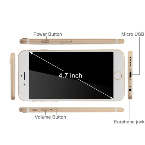 i6s 3G FingerPrint Unlock Smart Phone 8GB, 4.7 inch Android 4.4, MTK6582 Quad Core, RAM: 1GB, 5.0MP Rear Camera