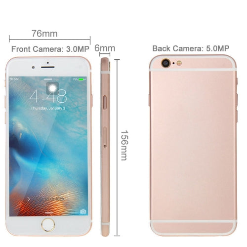 i6s Plus 3G Smart Phone 8GB, FingerPrint Unlock 5.5 inch Android 4.4, MTK6582 Quad Core, RAM: 1GB, 5.0MP Rear Camera