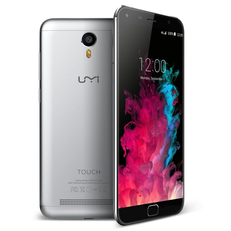 UMI TOUCH, 3GB+16GB, Metal Unibody Front Fingerprint 2.5D LTPS FHD 5.5 inch Android 6.0 MT6753 Octa-Core up to 1.5GHz, Network: 4G(Grey)