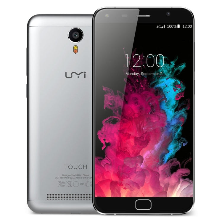 UMI TOUCH, 3GB+16GB, Metal Unibody Front Fingerprint 2.5D LTPS FHD 5.5 inch Android 6.0 MT6753 Octa-Core up to 1.5GHz, Network: 4G(Grey)