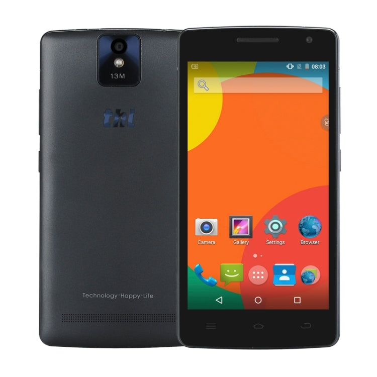 THL 2015A 16GB, Network: 4G, 5.0 inch Android 5.1 with Litchi Texture Leather Case, RAM: 2GB(Black)