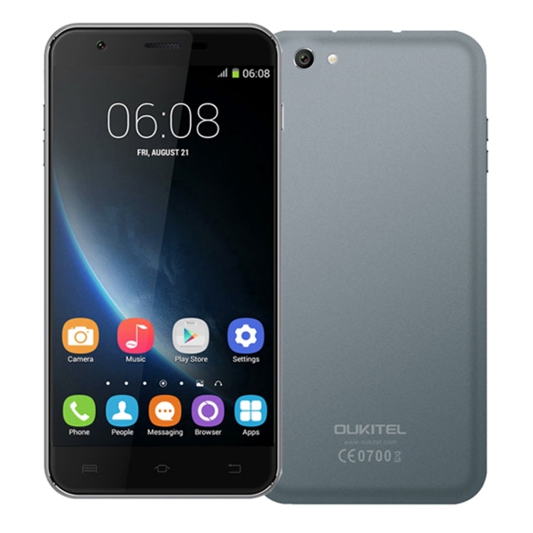 [HK Warehouse] oukitel U7 Pro 8GB, Network: 3G, 5.5 inch Android 5.1 MT6580 Quad Core 1.3GHz, RAM: 1GB(Grey)