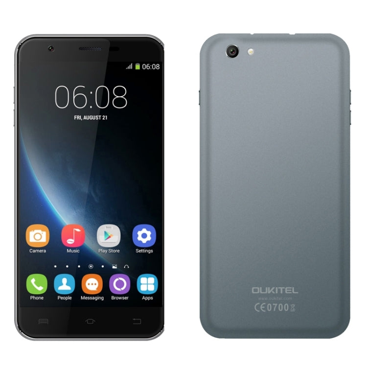 [HK Warehouse] oukitel U7 Pro 8GB, Network: 3G, 5.5 inch Android 5.1 MT6580 Quad Core 1.3GHz, RAM: 1GB(Grey)