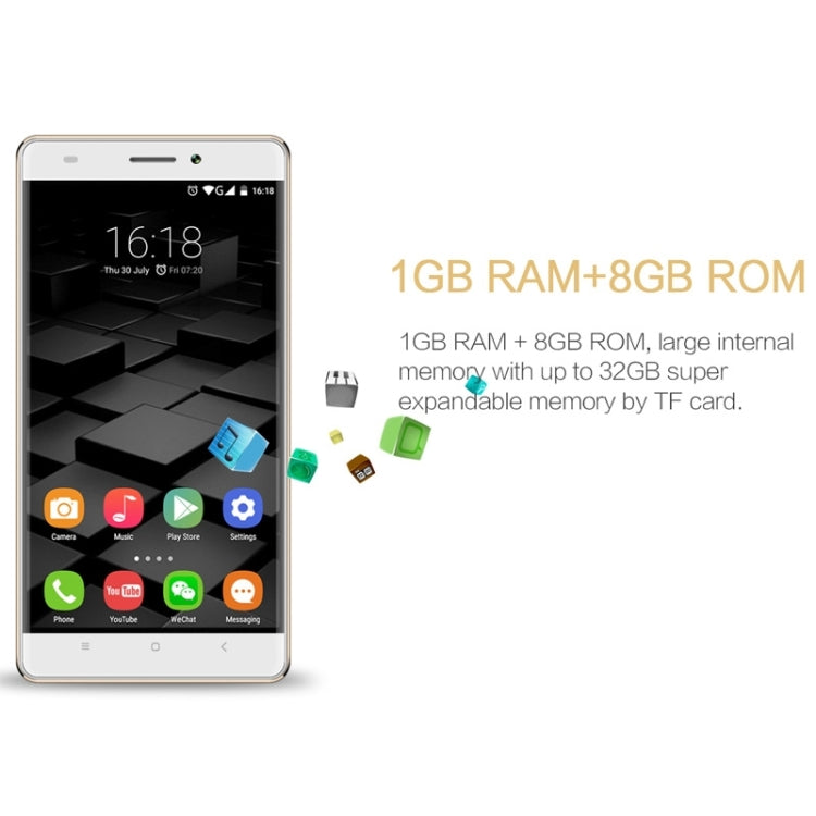 OUKITEL U2 8GB, Network: 4G, 5.0 inch Android 5.1 MT6735M, Quad Core, 1.0GHz, RAM: 1GB(Black)
