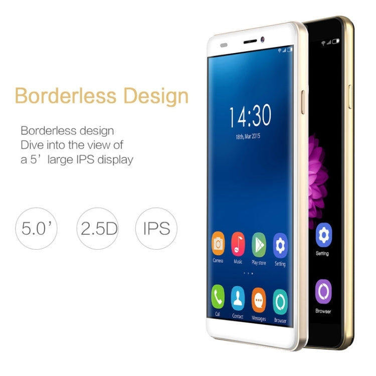 OUKITEL U2 8GB, Network: 4G, 5.0 inch Android 5.1 MT6735M, Quad Core, 1.0GHz, RAM: 1GB(Black)