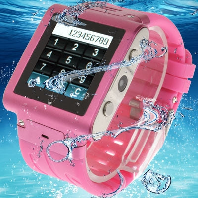 W838 Wrist Watch Phone, Network: 2G, IP67 Waterproof, JAVA FM Bluetooth, Built in 2GB, Micro SIM Card