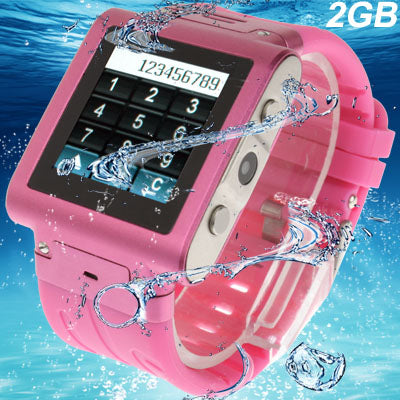 W838 Wrist Watch Phone, Network: 2G, IP67 Waterproof, JAVA FM Bluetooth, Built in 2GB, Micro SIM Card