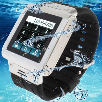 W838 Wrist Watch Phone, Network: 2G, IP67 Waterproof, JAVA FM Bluetooth, Built in 2GB, Micro SIM Card