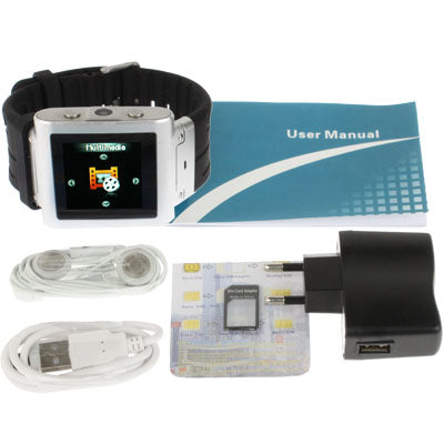 W838 Wrist Watch Phone, Network: 2G, IP67 Waterproof, JAVA FM Bluetooth, Built in 2GB, Micro SIM Card
