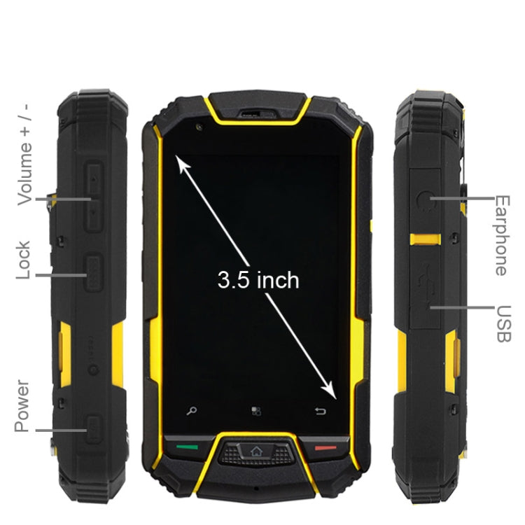 Snopow M6 Phone, Network: 3G, IP67 Waterproof Dustproof Shockproof, 3.5 inch, MTK6572W 1.2GHz, Dual SIM