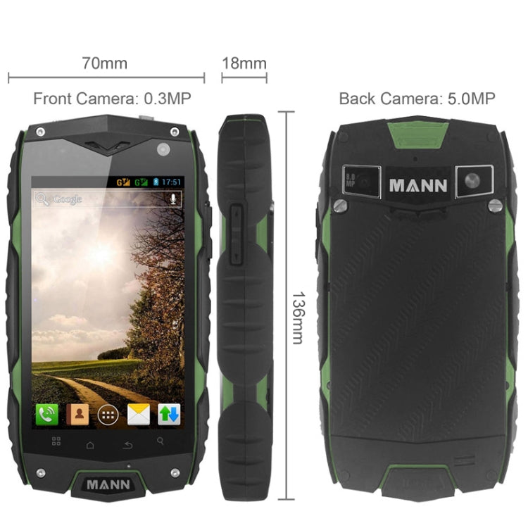 MANN ZUG 3 Phone, Network: 3G, IP68 Waterproof Dustproof Shockproof, 4.0 inch MSM8212 Quad Core 1.2GHz, RAM: 1GB