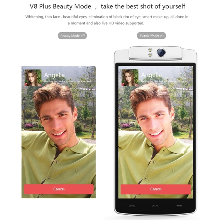 iNEW V8 Plus, 2GB+16GB, 6.8mm Body Thickness, Rotatable Camera, 5.5 inch MTK6592m Octa Core 1.4GHz, Network: 3G
