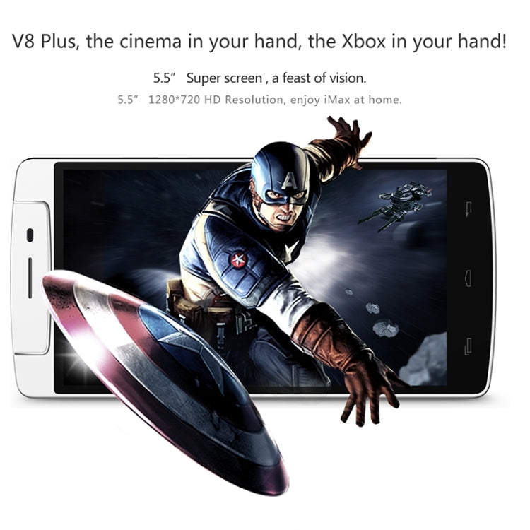 iNEW V8 Plus, 2GB+16GB, 6.8mm Body Thickness, Rotatable Camera, 5.5 inch MTK6592m Octa Core 1.4GHz, Network: 3G