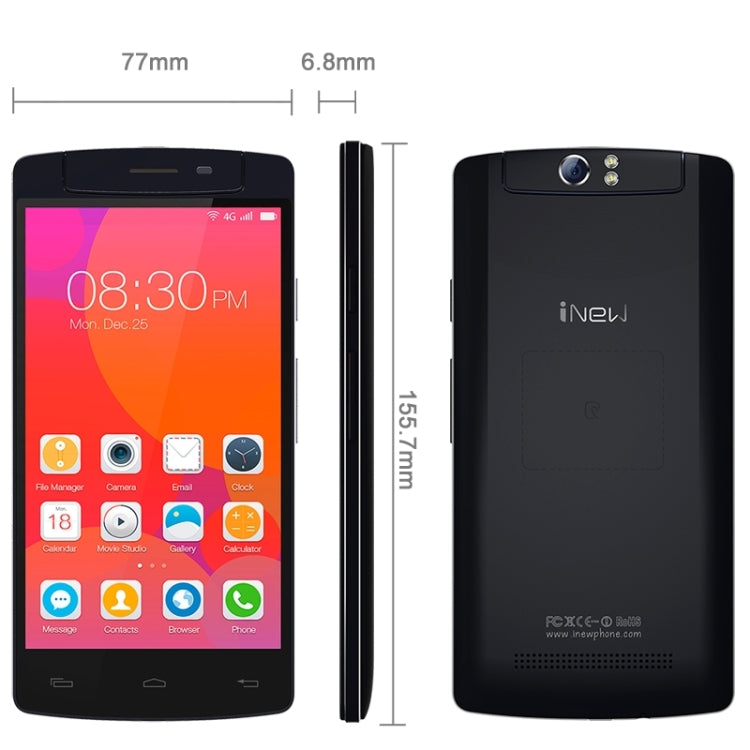 iNEW V8 Plus, 2GB+16GB, 6.8mm Body Thickness, Rotatable Camera, 5.5 inch MTK6592m Octa Core 1.4GHz, Network: 3G