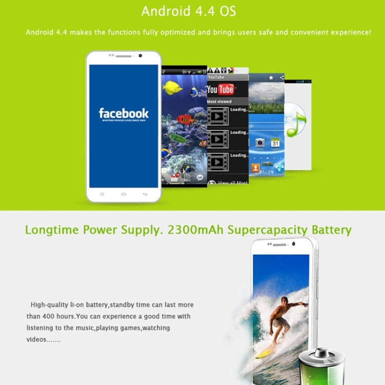 ZOPO ZP320+, 1GB+8GB, Dual SIM, 5.0 inch Android 4.4 MT6582M Quad Core up to 1.3GHz, Network: 4G