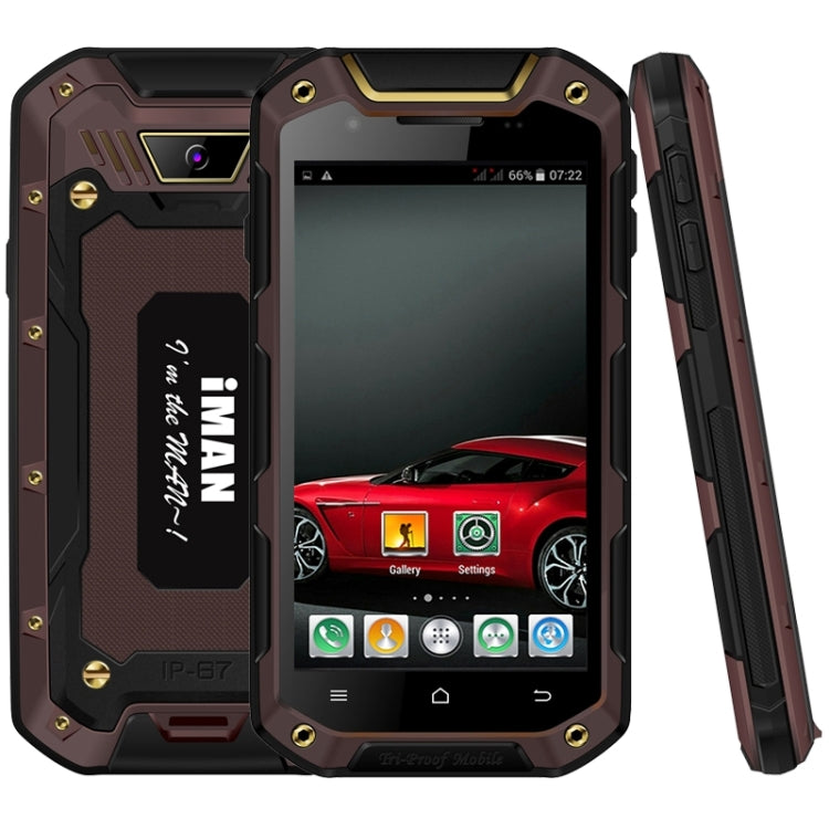 iMAN i5800, 1GB+8GB, IP67 Waterproof Dustproof Shockproof, 4.5 inch Android OS 4.4, MTK6582 Quad Core 1.3GHz, Network: 3G